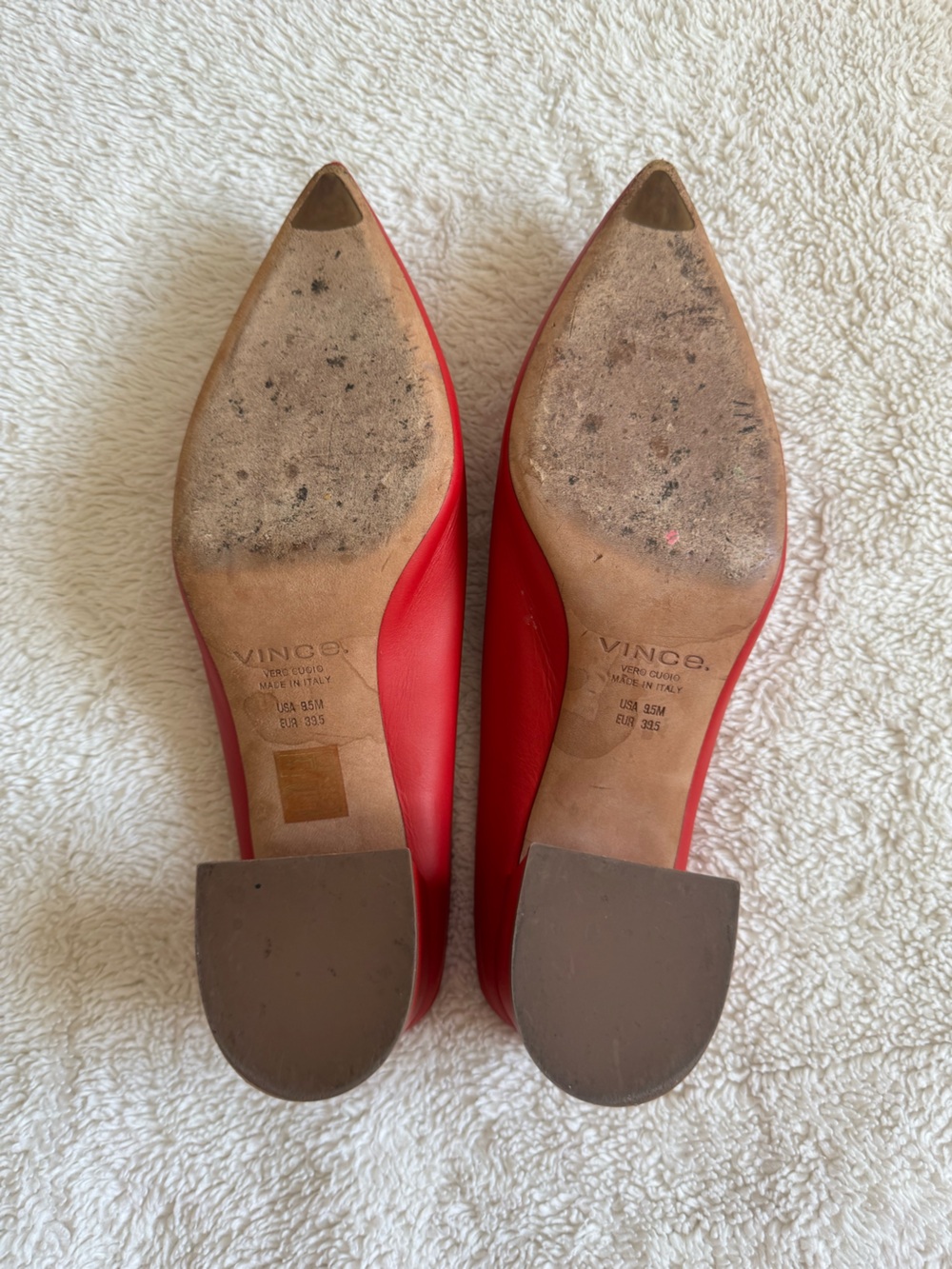 VINCE red point toe mules size 9.5 - Picture 6 of 6
